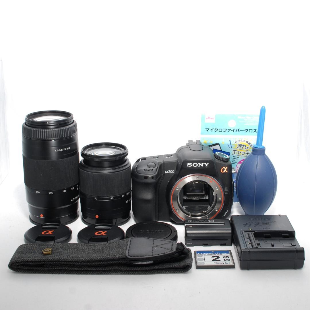 ✨SONY α200✨Wレンズ✨初心者✨簡単操作✨一眼レフ