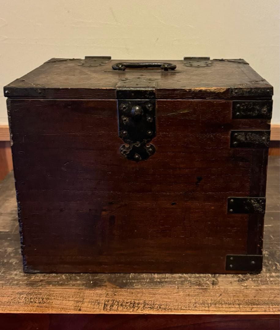 724 時代箱 収納箱　小物入れ　小引出し　墨道具入れ　古道具