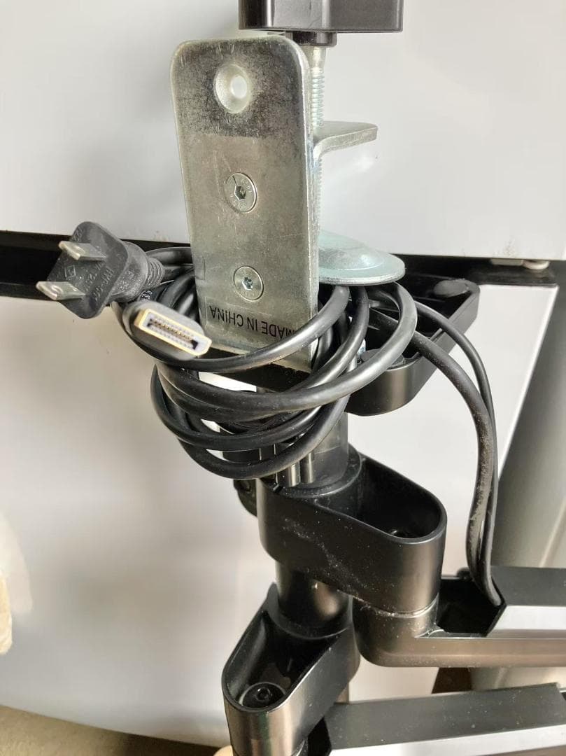 JC106-双 IODATA KH245V ブラック、モニター用ダブルアーム付