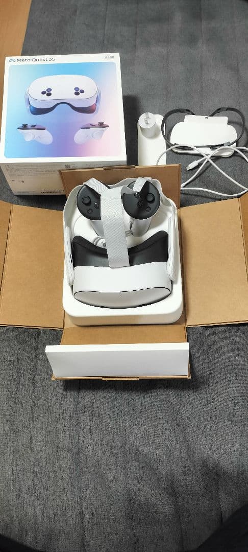  Quest 3s VRヘッドセット バッテリーありヘッドストラップ付