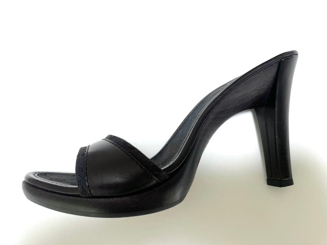 【美品】GUCCI ブラック ミュール 高ヒール