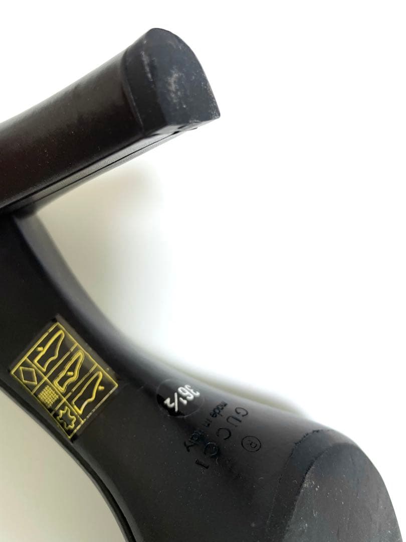 【美品】GUCCI ブラック ミュール 高ヒール