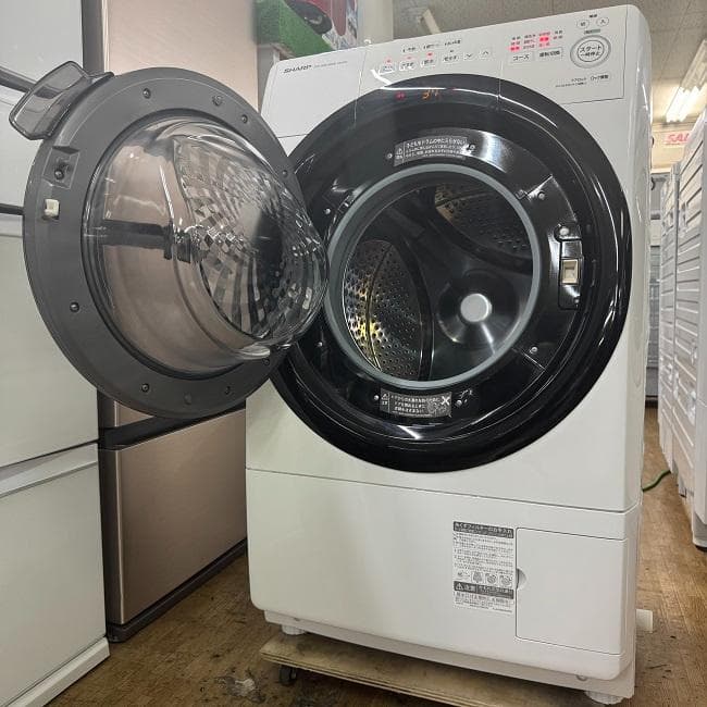 地域限定送料無料　美品　SHARP　シャープ　ドラム式洗濯乾燥機　ES-S7G