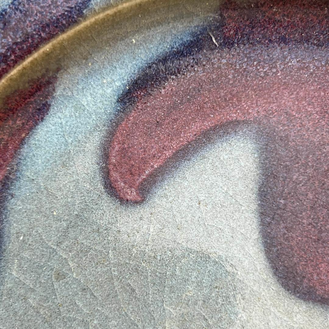 鈞窯天藍釉紫斑陵花盤 宋時代 唐物 中国古玩 中国美術 A904