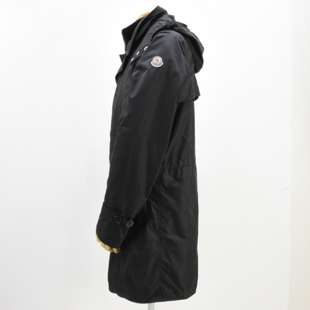 レア品◇モンクレール◇ナイロンフーディコート◇2(L)◇ブラック◇