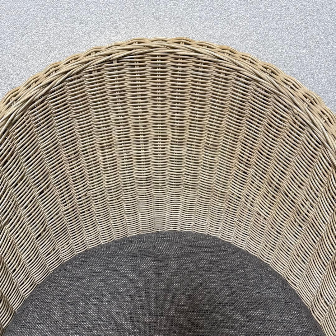 【良品】関家具 フロアチェア 座椅子 ラタン ２脚セット