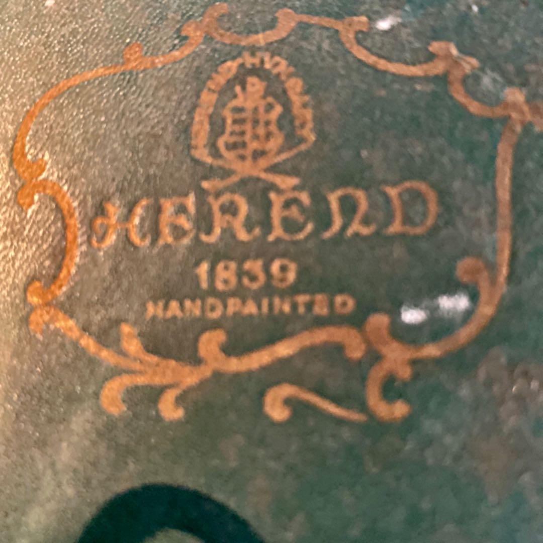 1839年19CアンティークヘレンドSH上海シノワズリ☆ケース付★金彩☆希少