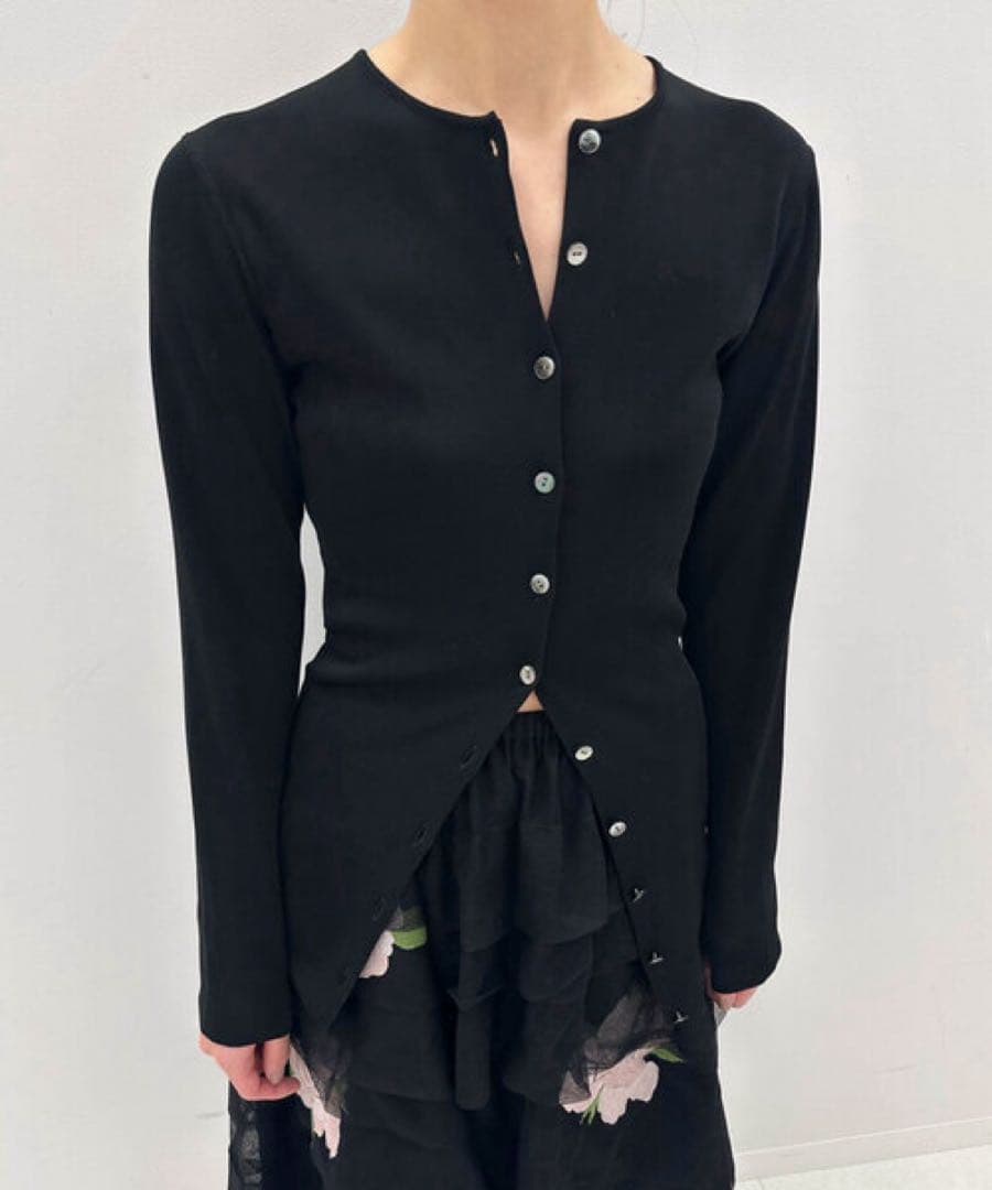 edit for lulu abc ロングカーディガン ブラック