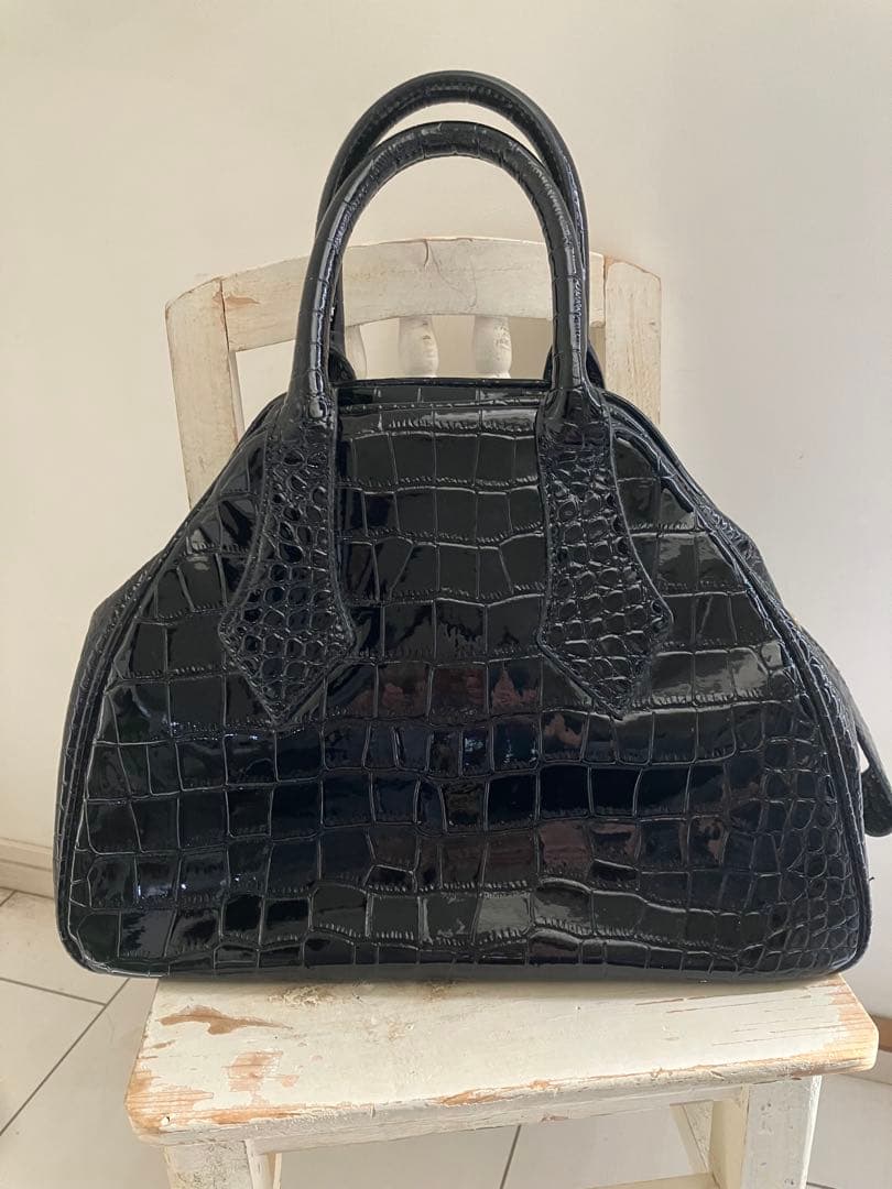 Vivienne Westwood ブラックハンドバッグ　オーブ