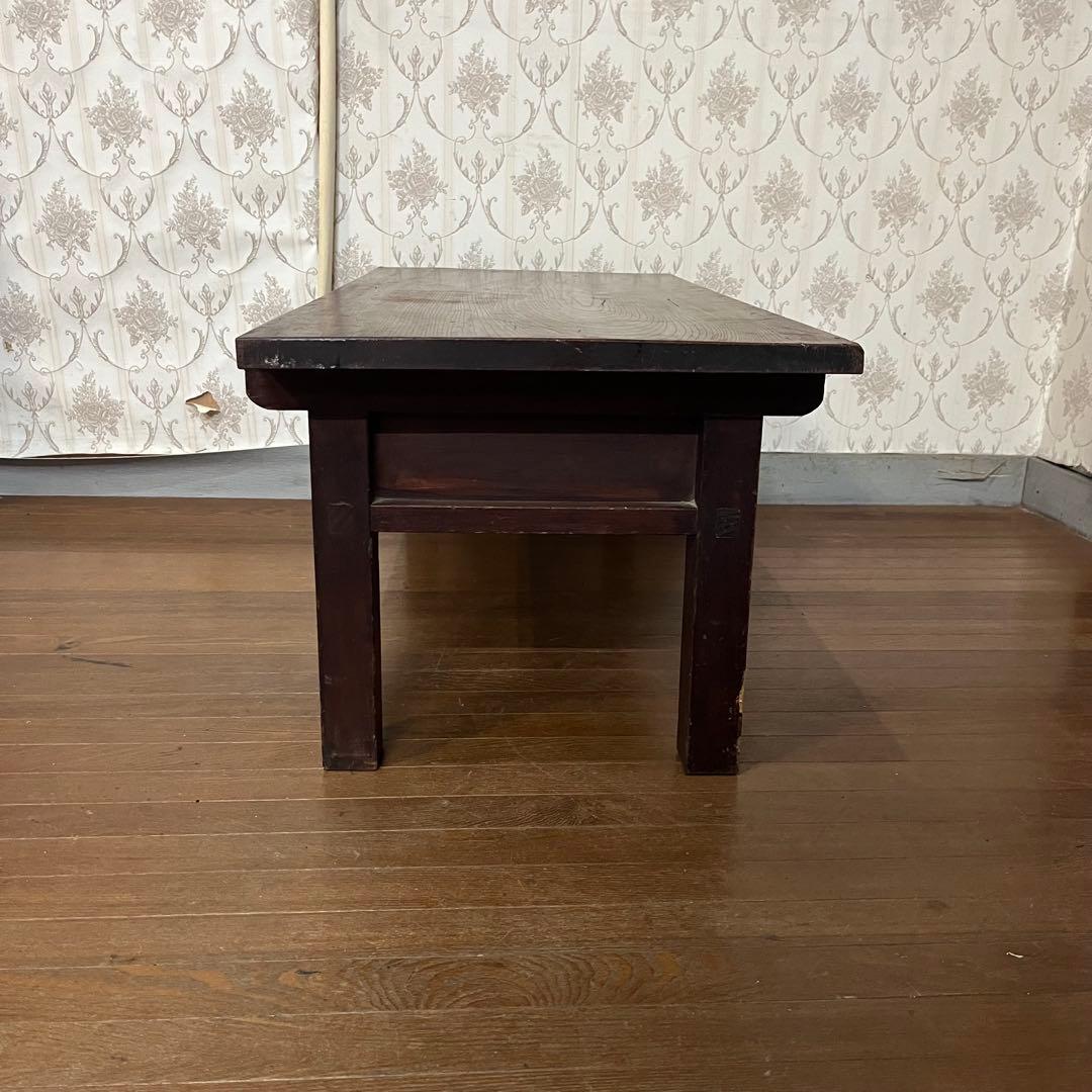 【アンティーク】木製 無垢材 文机 座卓 コーヒーテーブル 古民家 古家具