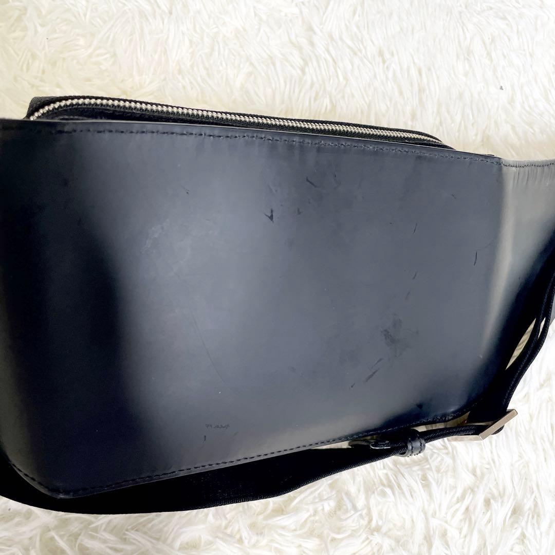 【美品】バレンシアガ ネオリフト ウエストポーチ キャンバス レザー 黒