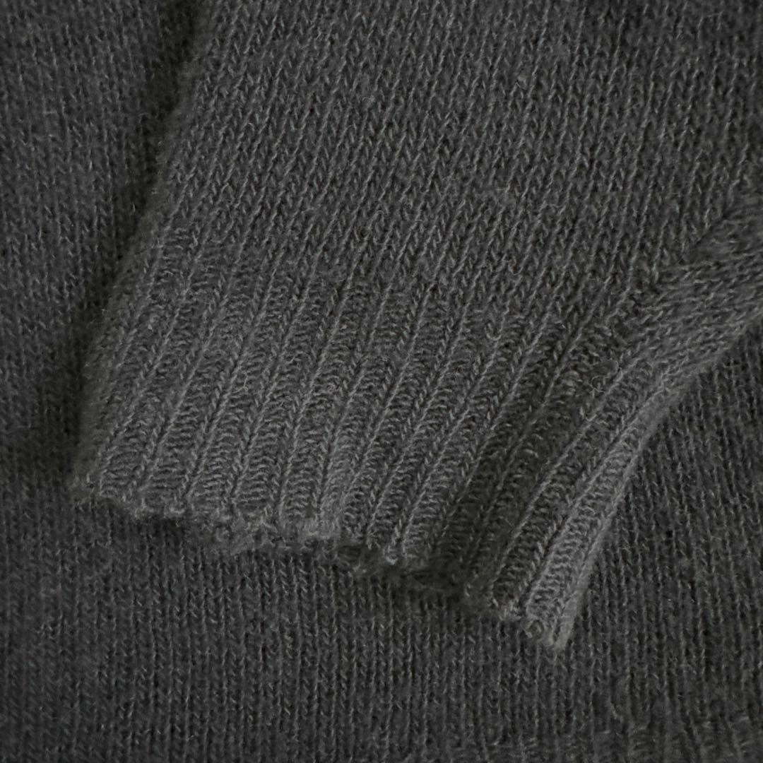 【21AW】COMOLI カシミヤ ニット クルーネック ネイビー　F