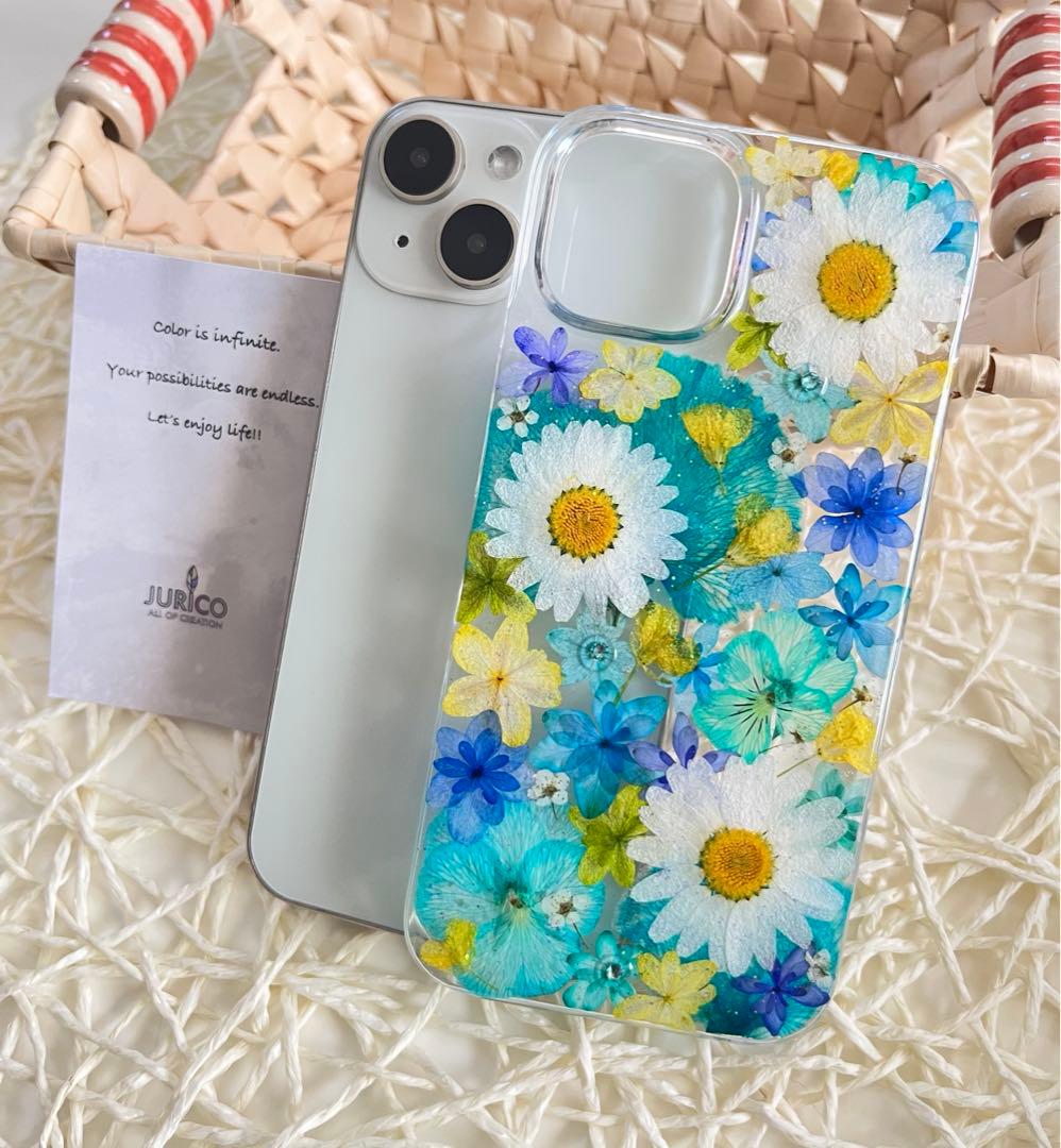 ハンドメイド押し花スマホケース　全機種対応iphone/GALAXY/AQUOS