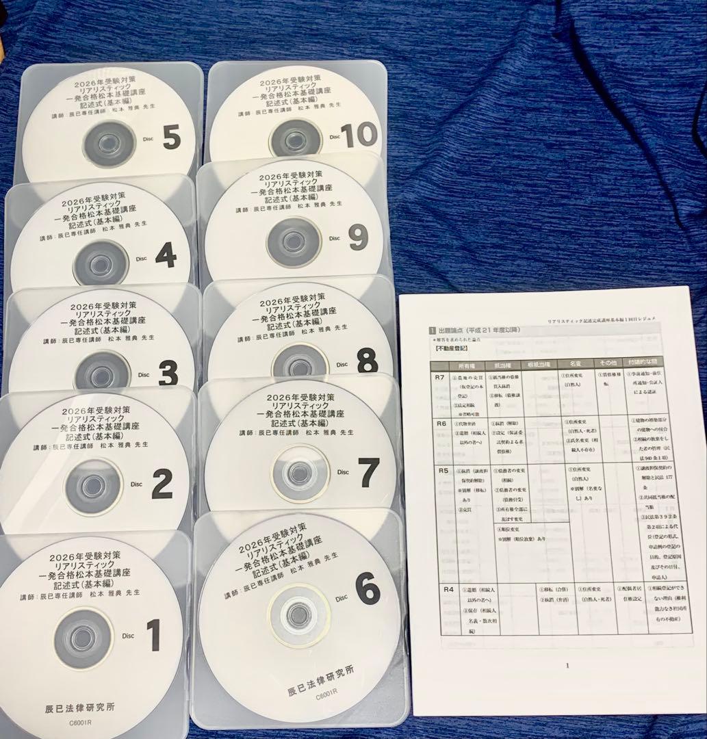 2026年 【答案用紙付き】司法書士 リアリスティック記述・基礎編DVD