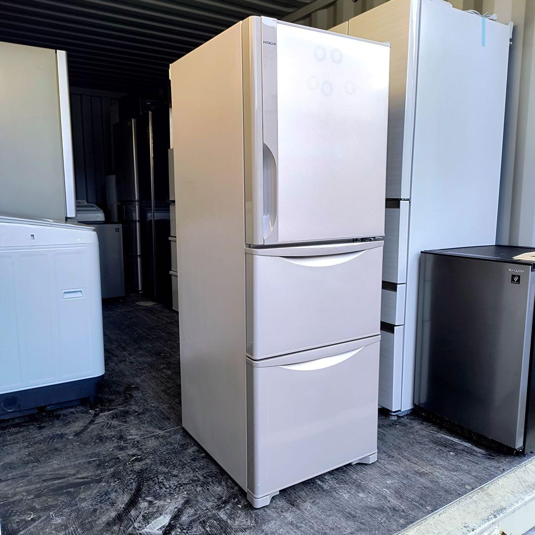 運搬取付無料！ライトブラウン・スリム冷蔵庫！ 純正日立！超美品！完動品！おトク！