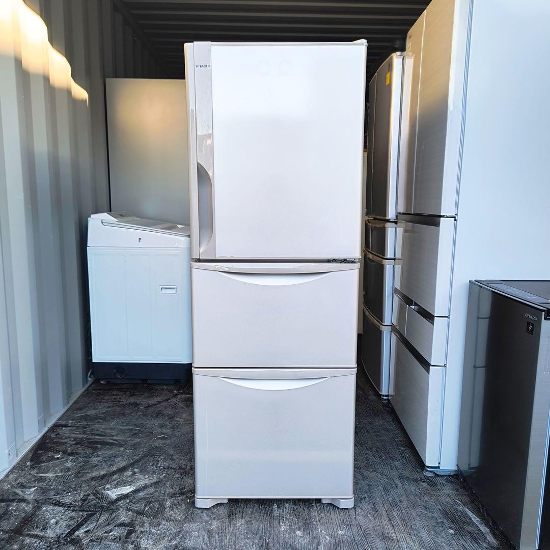 運搬取付無料！ライトブラウン・スリム冷蔵庫！ 純正日立！超美品！完動品！おトク！