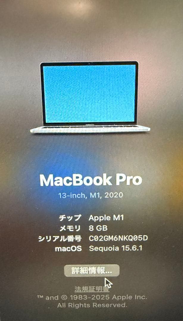 MacBook Pro M1 2020 8GB 256GB ※ジャンク