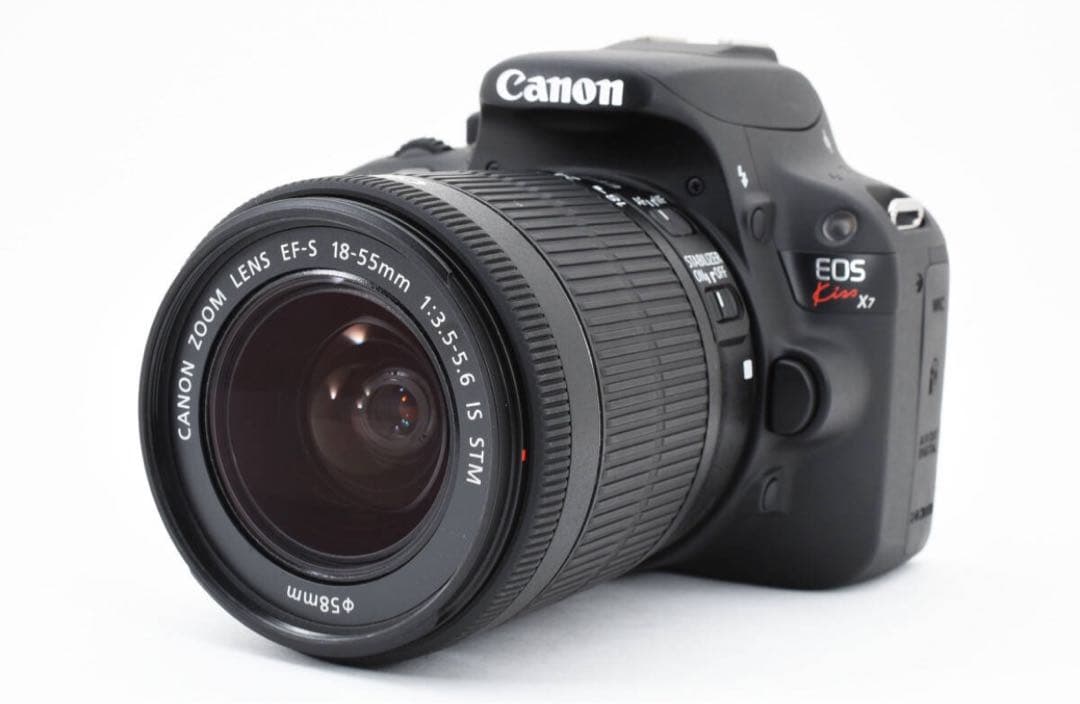 キャノン Canon EOS kiss X7　18 55 IS STM　レンズ有