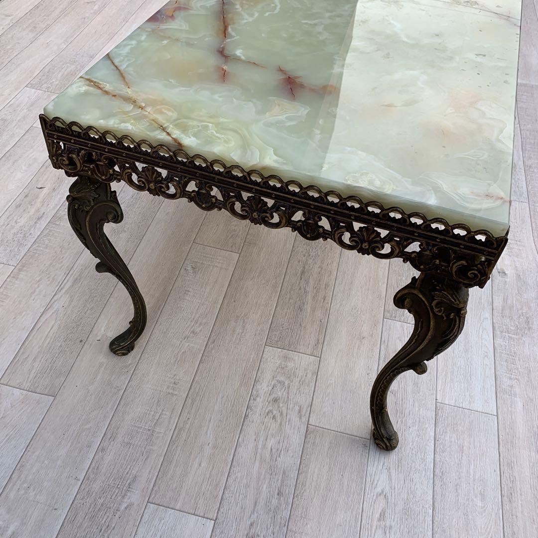 直接引き取り イタリア製　大理石　センターテーブル　ロココ様式　サイドテーブル