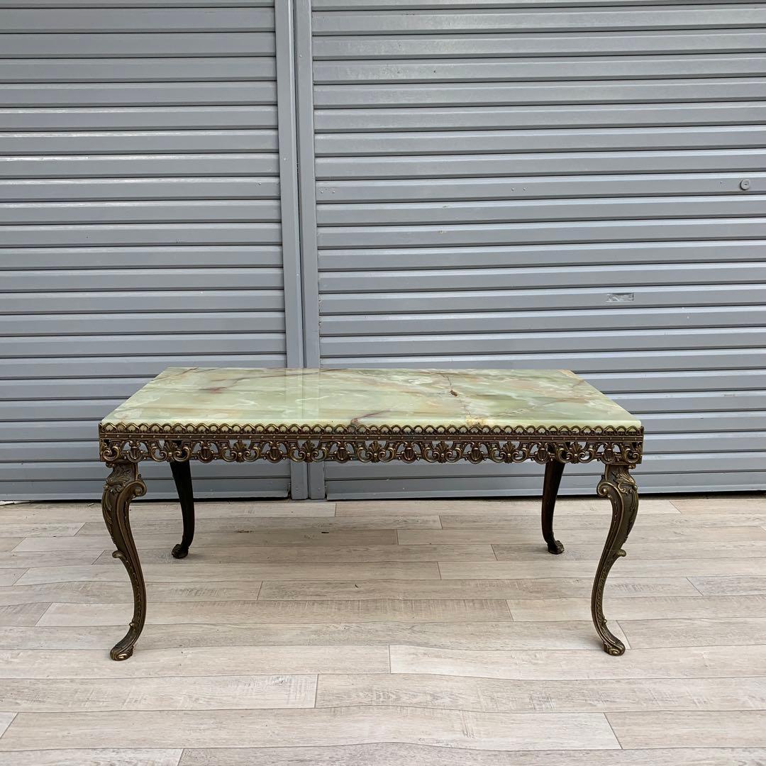 直接引き取り イタリア製　大理石　センターテーブル　ロココ様式　サイドテーブル