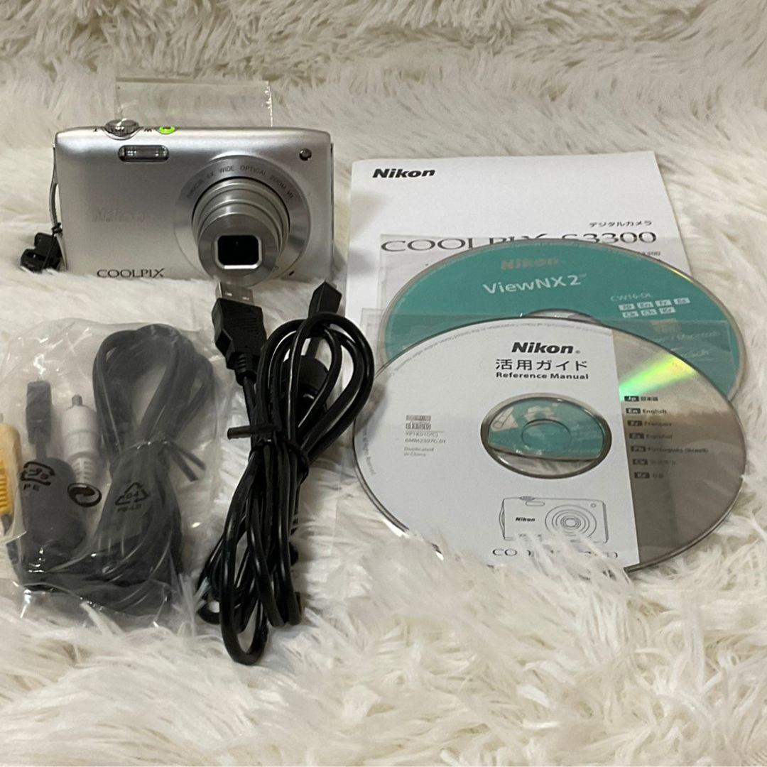 【簡易動作確認済】Nikon COOLPIX S3300 デジタルカメラシルバー