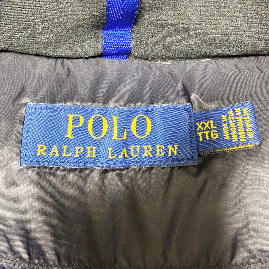 ポロラルフローレン ダウンジャケット ビッグポニー フード 近年 ブルー XXL