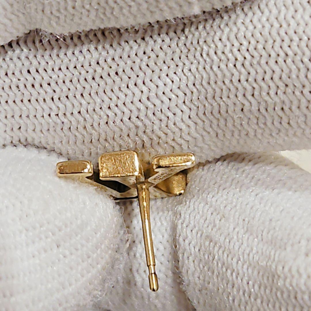 美品 ルイヴィトン ピアス LVロゴ ゴールド M00610 金