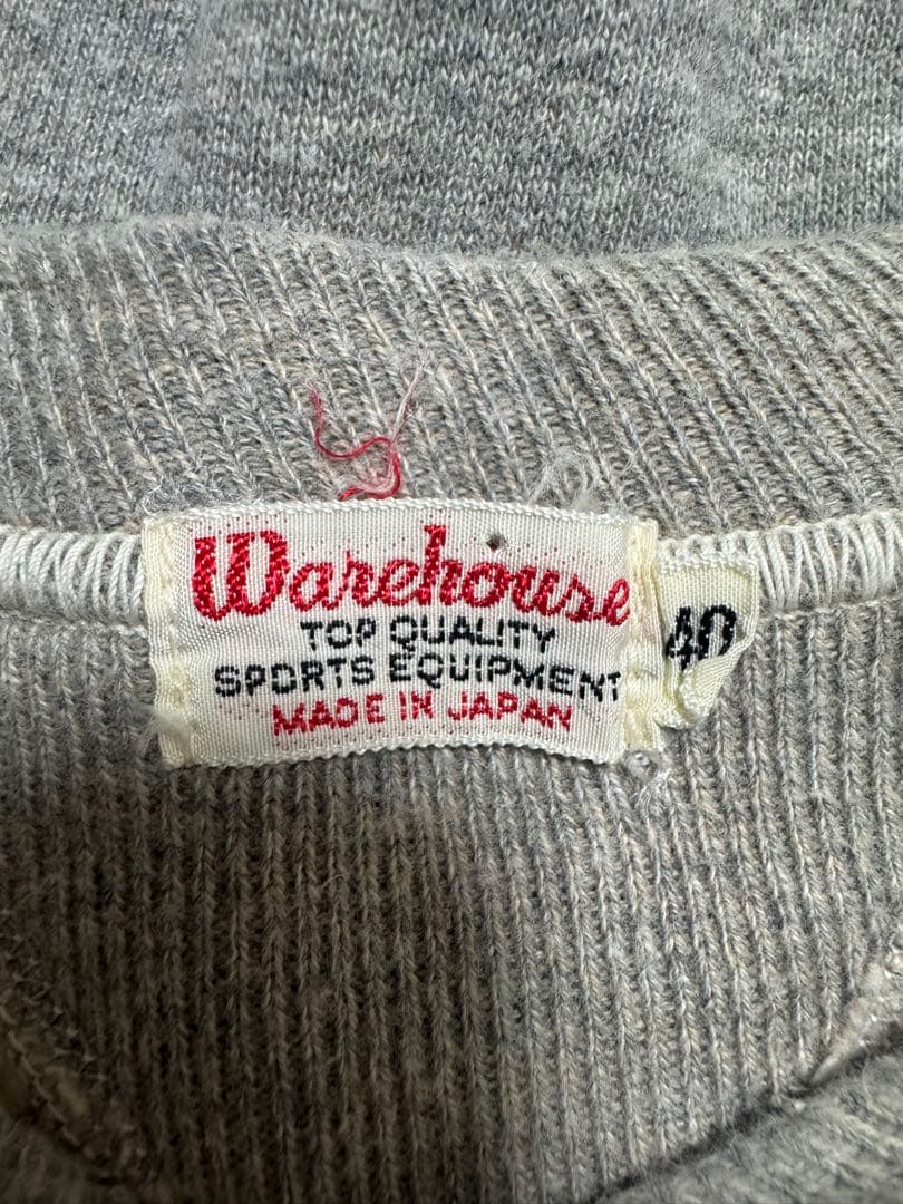 WAREHOUSE ウエアハウス スウェット 両V 40 グレー ウェアハウス