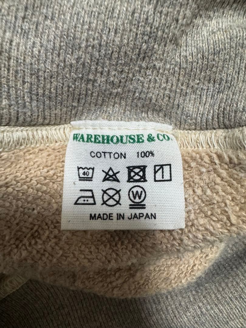 WAREHOUSE ウエアハウス スウェット 両V 40 グレー ウェアハウス