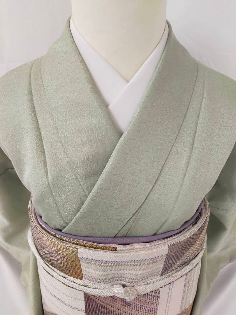 売約済み【お茶席用に】★★新品未使用　洗える紋意匠色無地(ポリ100%)★★