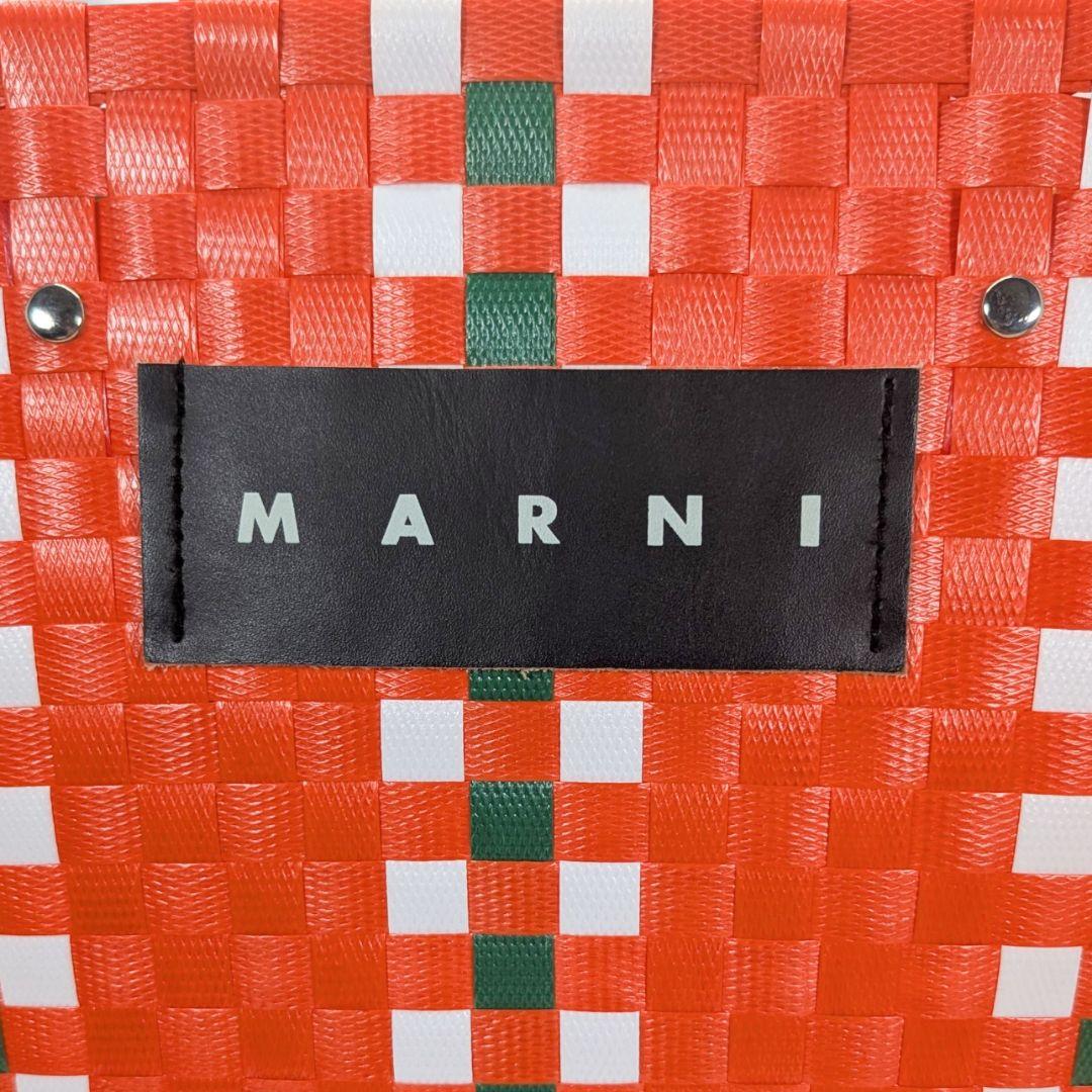【美品】MARNI マルニ バスケットバッグ レッド 軽量トート 春夏人気カラー