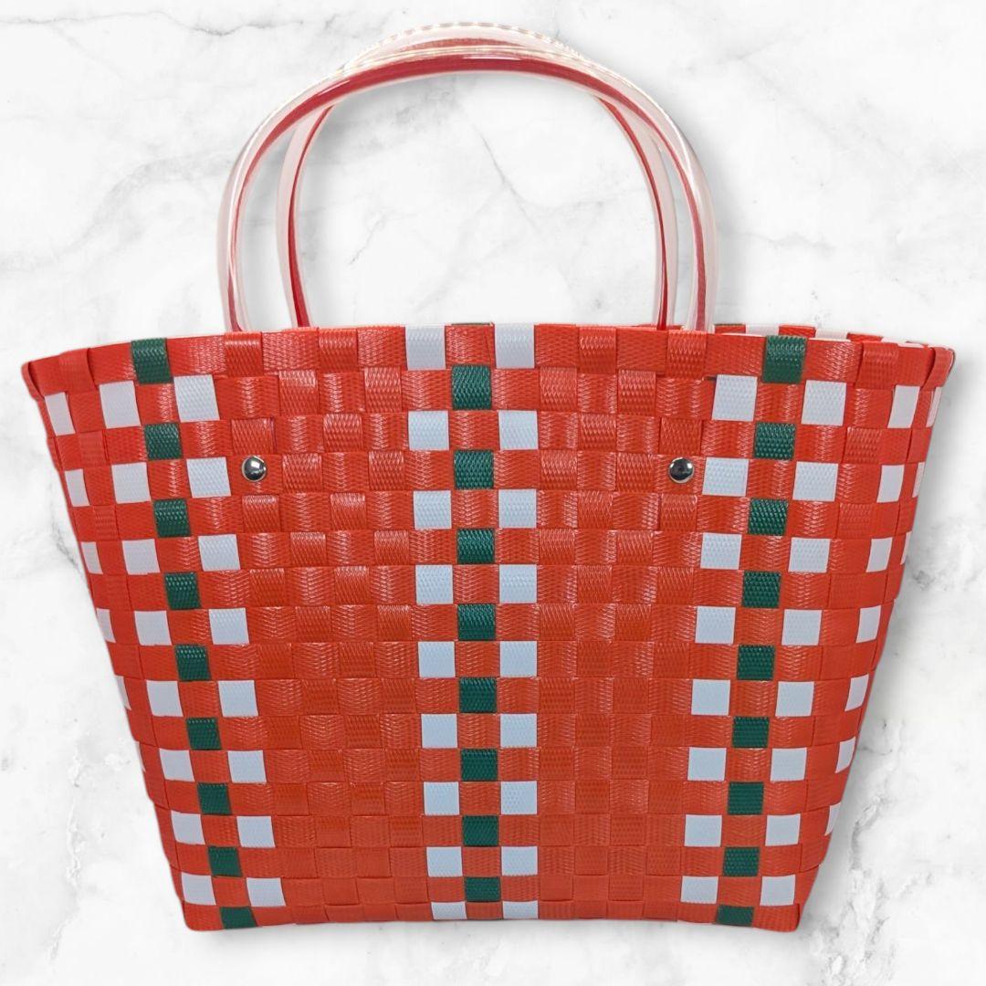 【美品】MARNI マルニ バスケットバッグ レッド 軽量トート 春夏人気カラー