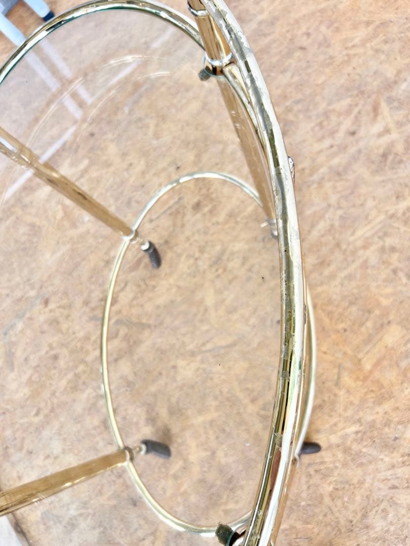 585 ヨーロピアン キッチンワゴン アンティーク　クラシック 重厚 真鍮風　a