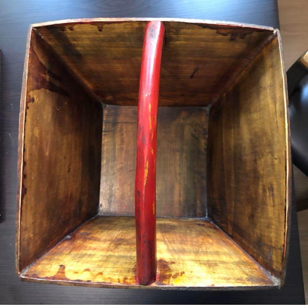 清代 木製龍紋斗