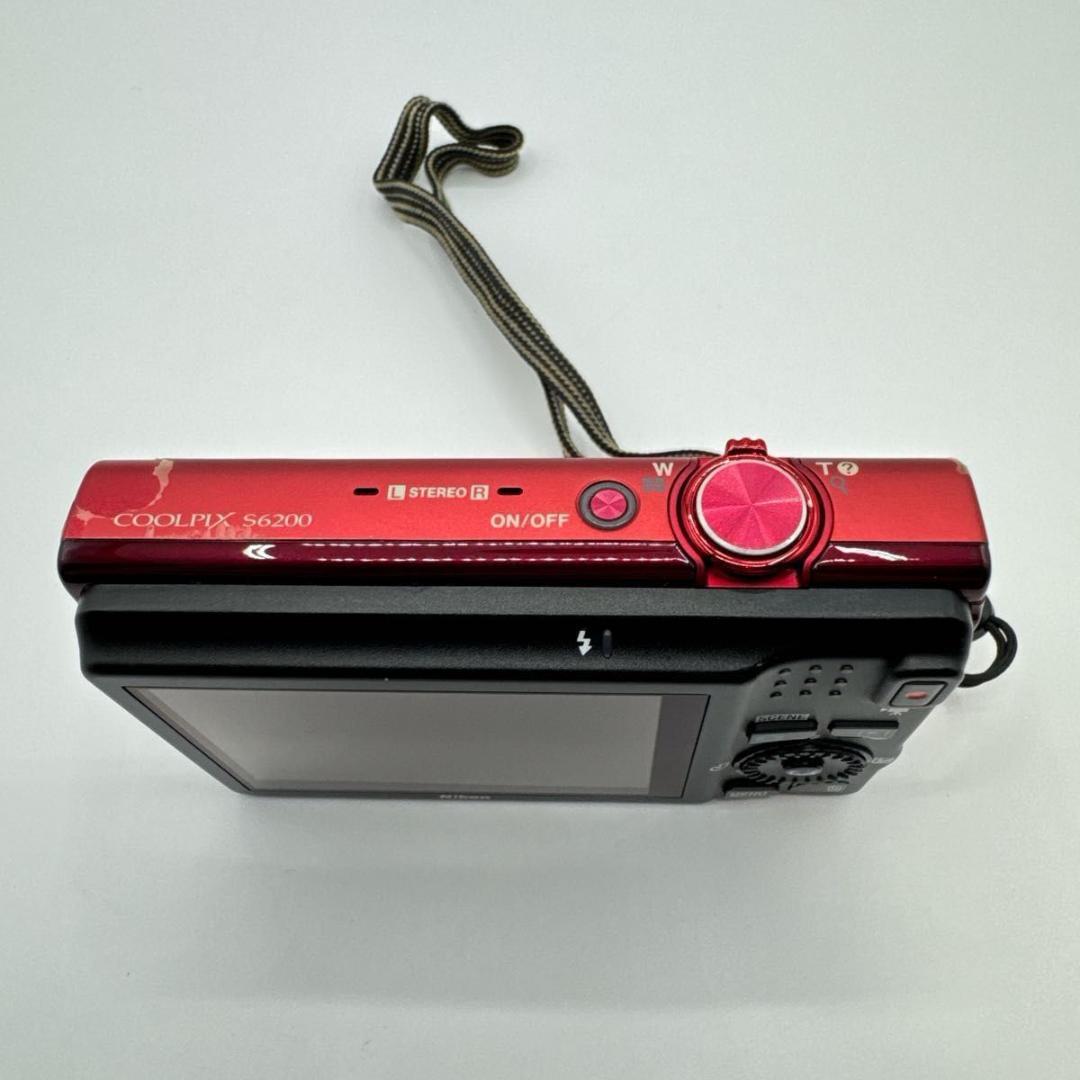 COOLPIX S6200 レッド コンパクトデジタルカメラ NIKON