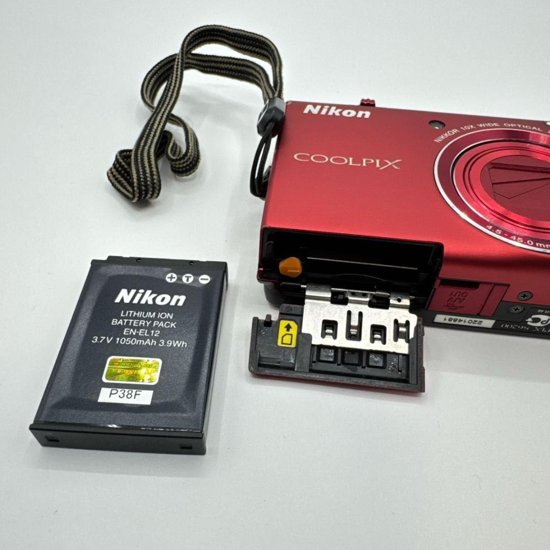 COOLPIX S6200 レッド コンパクトデジタルカメラ NIKON