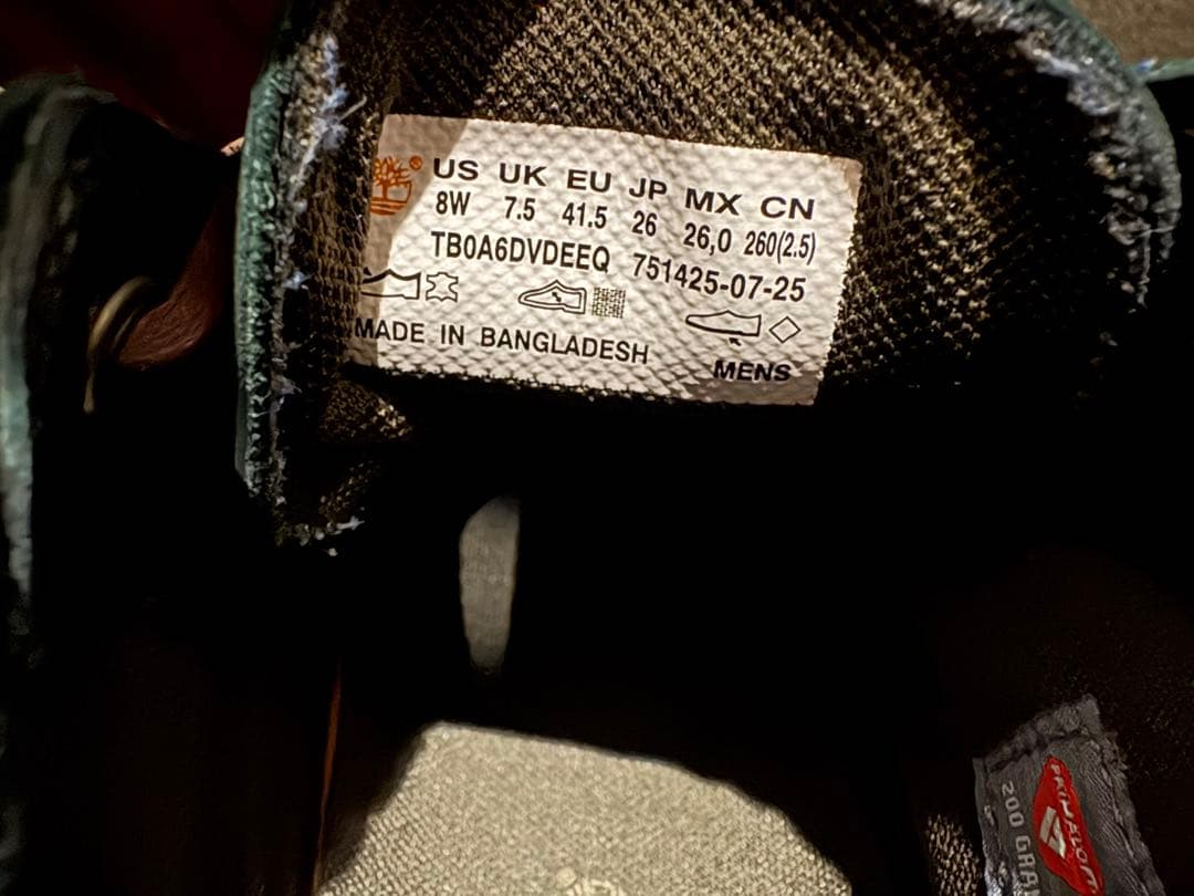 W*A様 ティンバーランド　ウォータープルーフ　カーキグリーン　26cm