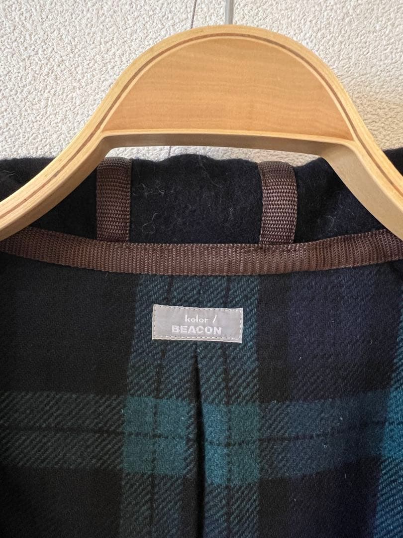 kolor BEACON 黒ロングコート ハリスメルトンフードコート