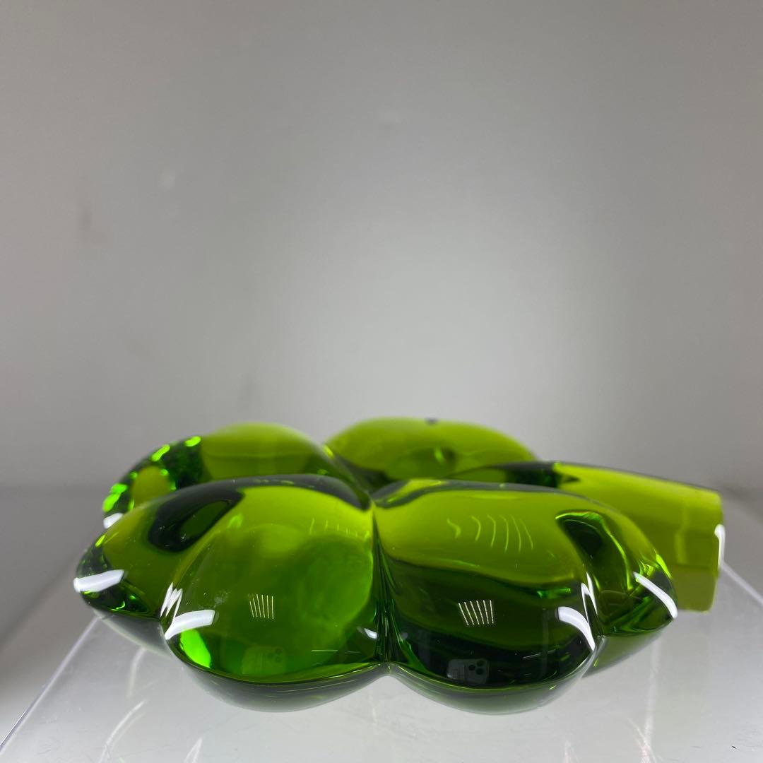 バカラ　クローバー　置物　約11×9.5×2.7㎝　タサオ東な7-0305☆1F