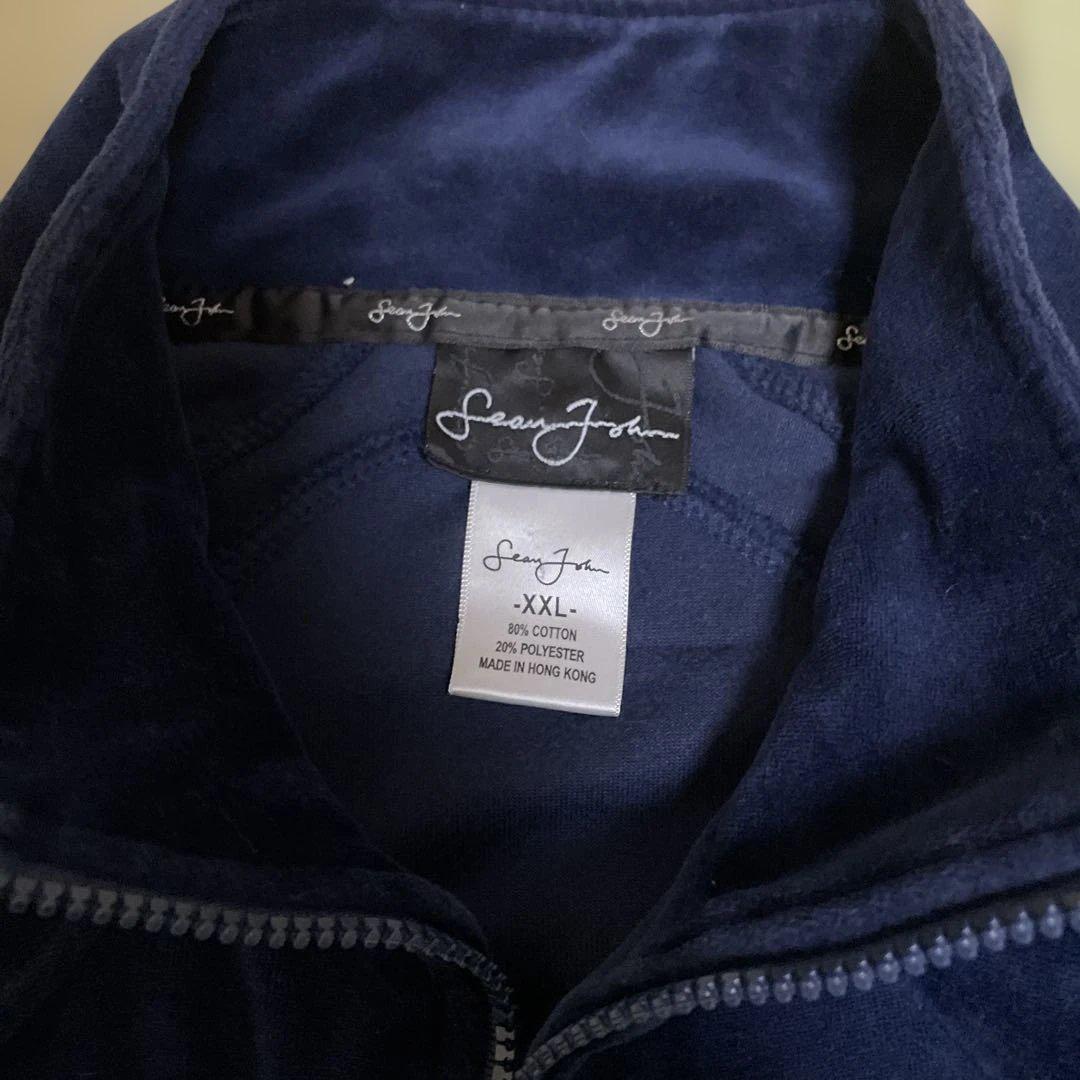 Sean John ベロア　セットアップ　ネイビー