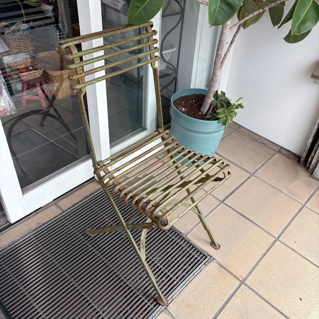 お取り置き中！4脚 フランス アンティーク ビンテージ アイアン チェアー