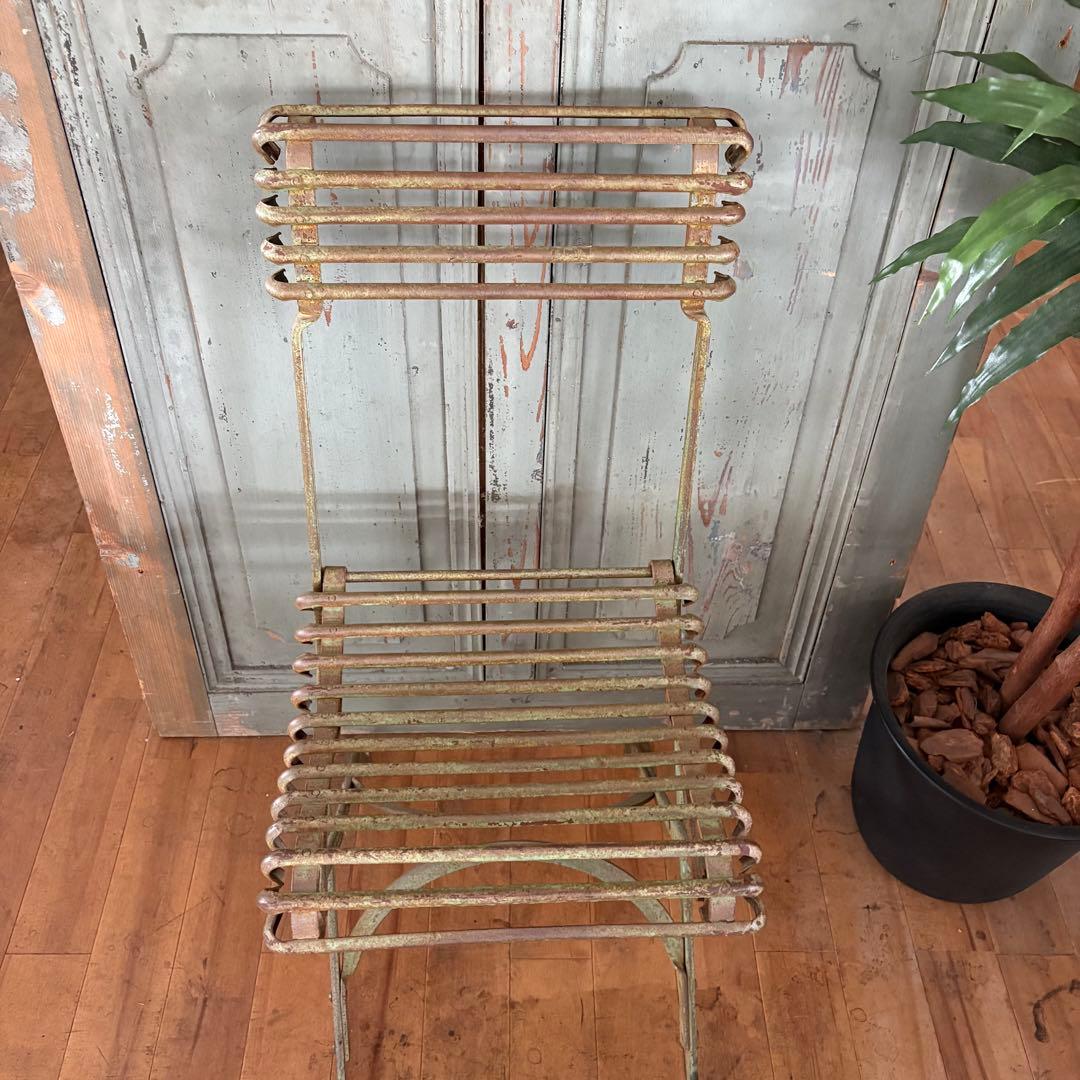 お取り置き中！4脚 フランス アンティーク ビンテージ アイアン チェアー