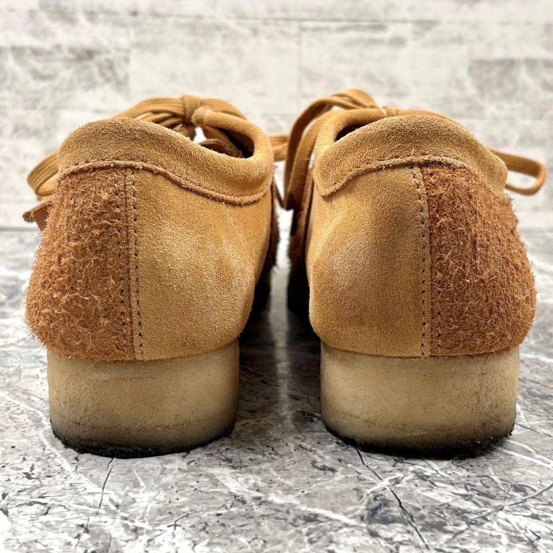 美品 クラークスオリジナル ワラビー タン コンビネーション 26.5 キャメル