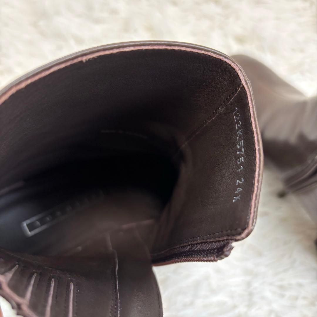 極美品★YOSHITO ショートブーツ 本革 柔軟 サイドジップ ブラウン