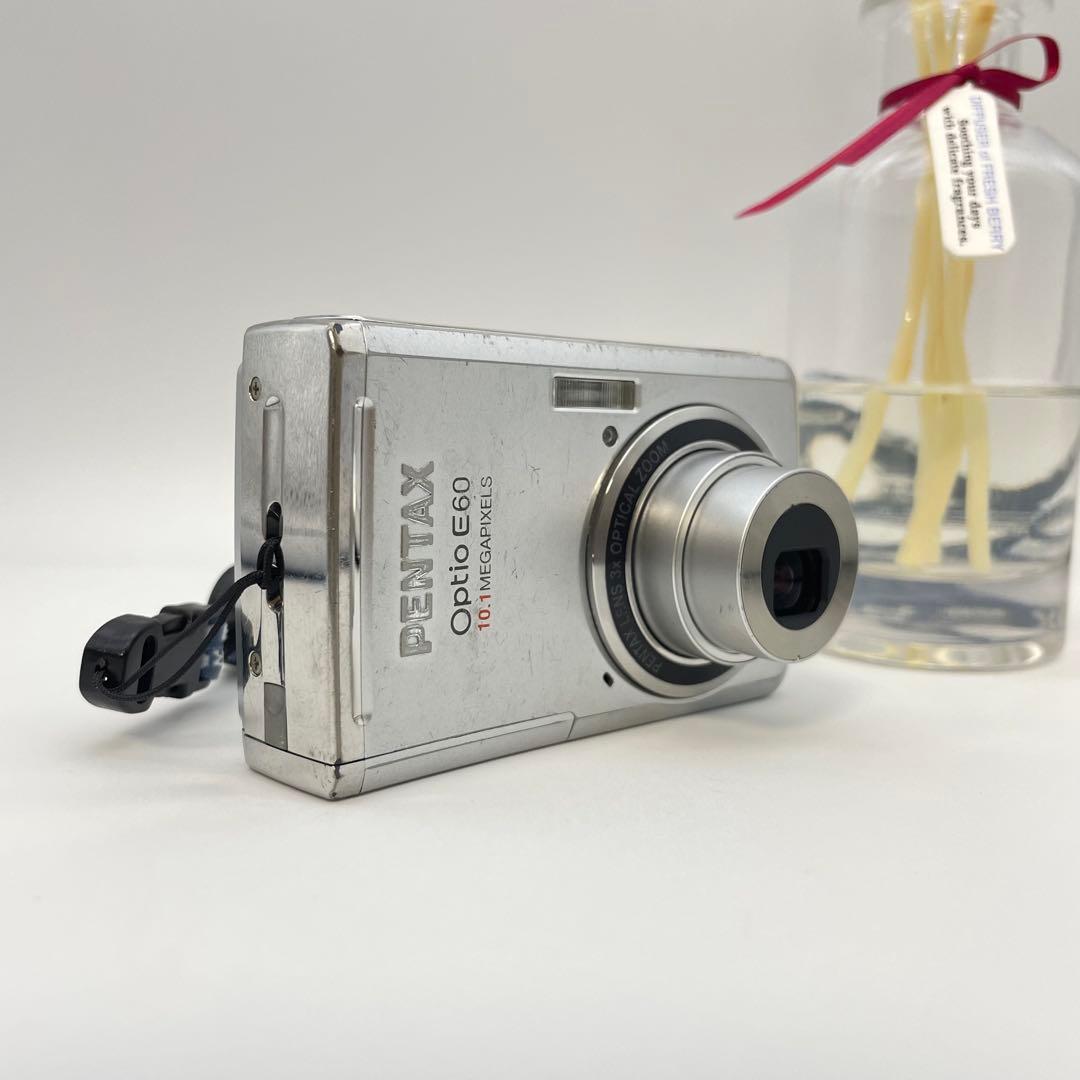 スマホ転送OK✨PENTAX Optio E60✨動作確認済 単三電池 可愛い♪