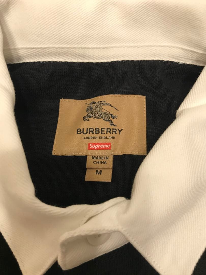 BURBERRY ブラック ポロシャツ M ラガーシャツ 長袖