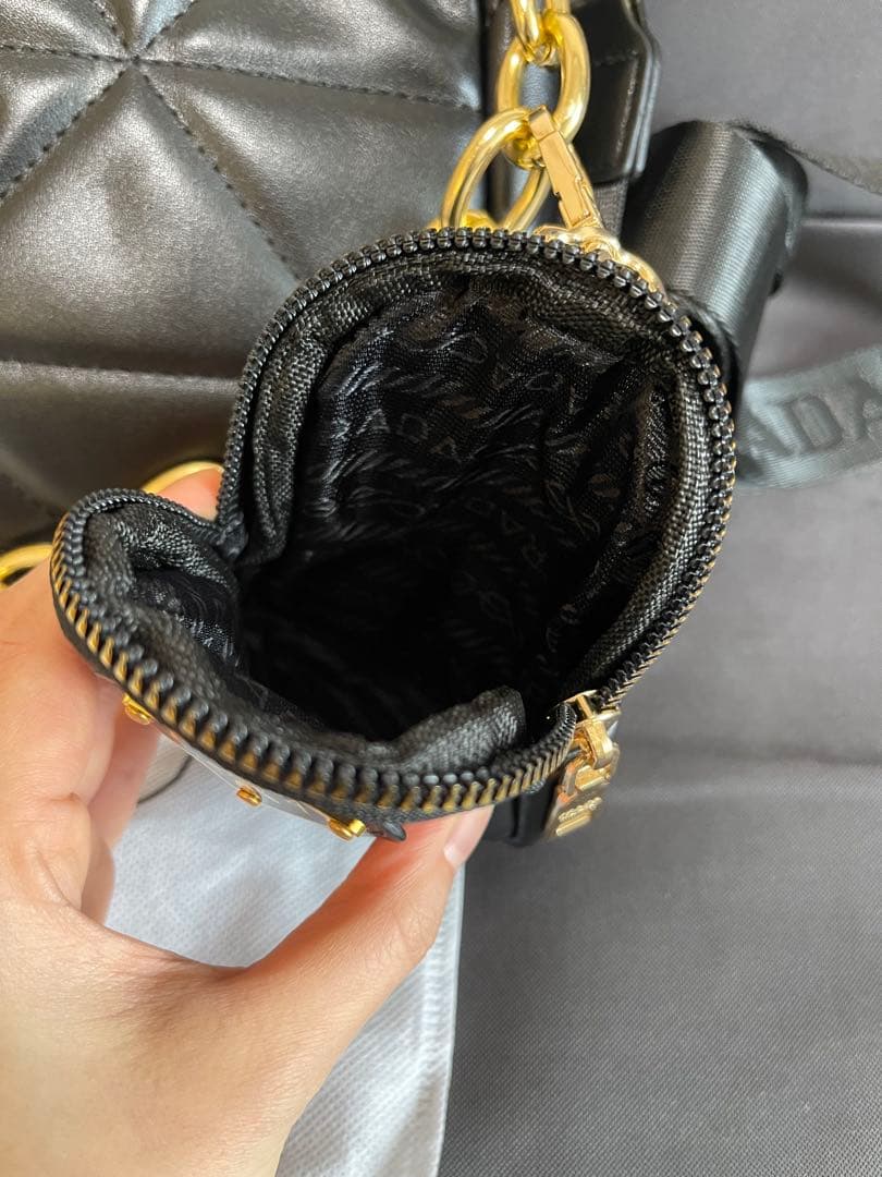 PRADA ショルダーバッグ 2way ノベルティ キルティング ブラック