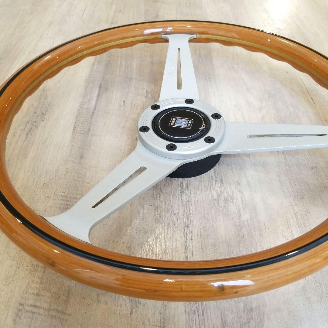 NARDI☆ナルディクラシックVITEウッドステアリング/シルバースポーク37Φ