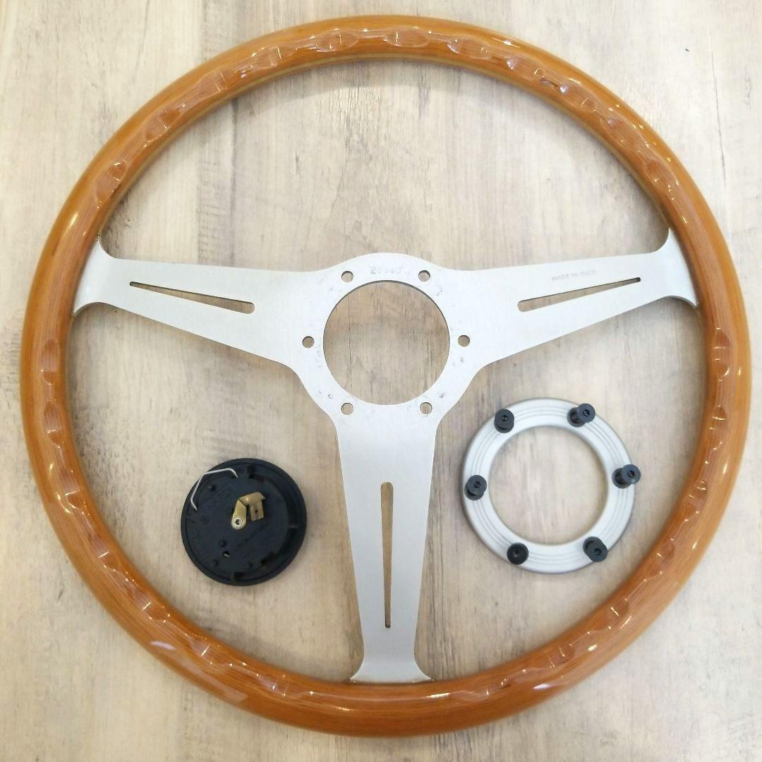 NARDI☆ナルディクラシックVITEウッドステアリング/シルバースポーク37Φ