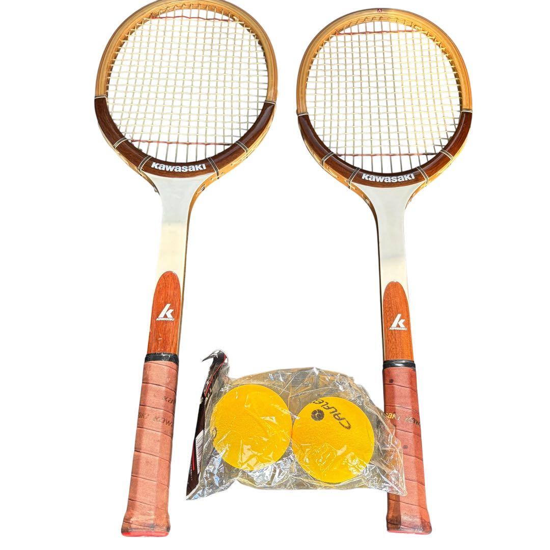 Kawasaki【木製テニスラケット】2本